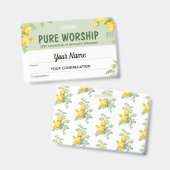 Badge Convention Pure Worship 2025 | Nom JW (Recto et verso)