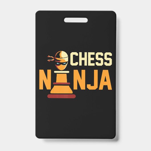 Badge Cool Chess Ninja Chess Lovers Cadeau (Avant)