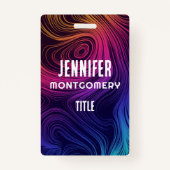 Badge Cool des 60 cercles Vibe et des tourbillons Motif (Devant)