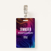 Badge Cool des 60 cercles Vibe et des tourbillons Motif (Dos avec clip)