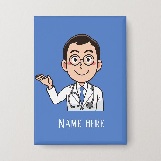 Badge Cool Docteur ajouter nom (Recto)