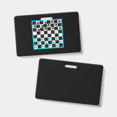 Badge Cool Jeu d'échecs Halloween Costume drôle Lazy do- (Avant & arrière)