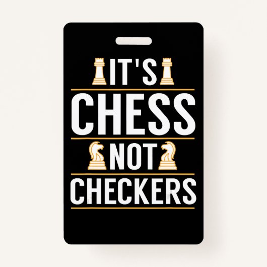 Badge cool ses échecs pas checkers chèques joueurs cadea (Devant)