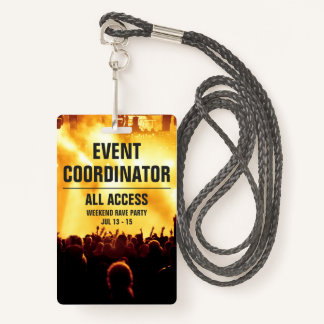 Badge Coordinateur d'événement personnalisé Toutes les c