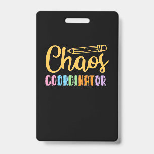 Badge Coordonnateur de chaos enseignant
