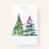 Badge Coquette Arbre de Noël, Sensibilisation au cancer (Dos)