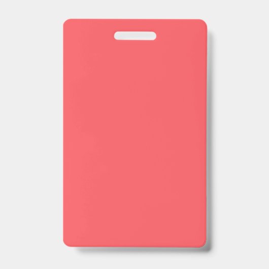 Badge Corail brillant uni couleur unie (Avant)