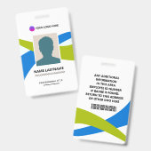 Badge Corporate ID Card Design Template (Avant & arrière)