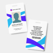 Badge Corporate ID Card Design Template (Avant & arrière)