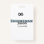 Badge Cortège du marié témoin de la fête de bachelorette (Dos)