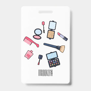 Badge Cosmetics / make-up cartoon illustration