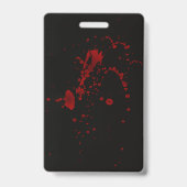 Badge Costume de fête d'Halloween sanglant effrayant VIP (Arrière)