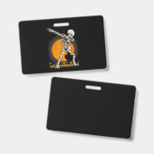 Badge Costume de squelette d'Halloween Dabbing (Avant & arrière)