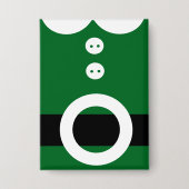 Badge Costume d'elfe de Noël - Graphisme de Noël propre (Recto)