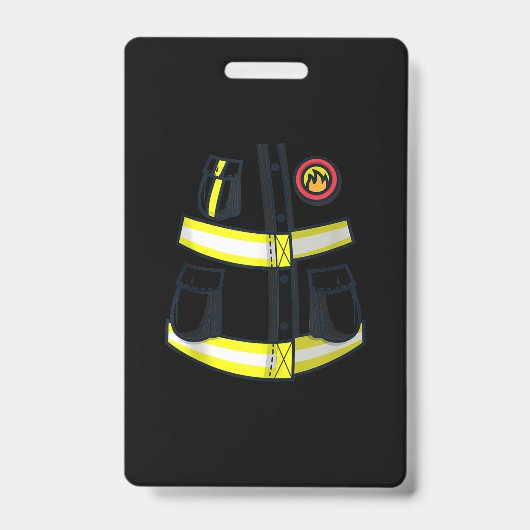 Badge Costume pompier Halloween (Avant)