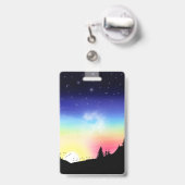 Badge Coucher de soleil (Arrière avec rétractable)