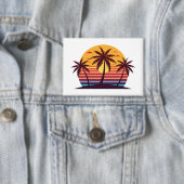 Badge Coucher de soleil avec palmiers Vector (Insitu)