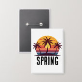Badge Coucher de soleil avec palmiers Vector (Recto/Verso)