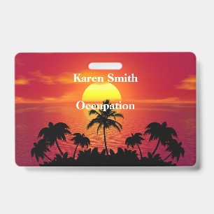Badge Coucher de soleil tropical