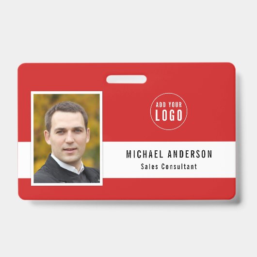 Badge Couleur Arrière - plan modifiable Ajouter votre lo (Avant)