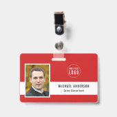 Badge Couleur Arrière - plan modifiable Ajouter votre lo (Avant avec clip)