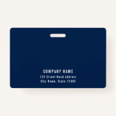 Badge Couleur Arrière - plan modifiable Ajouter votre lo (Dos)