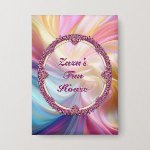 Badge Couleur de bordure fantaisie soie pastel personnal