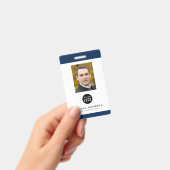 Badge Couleur de bordure modifiable Ajouter un logo ID p (À main)