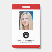 Badge Couleur de bordure modifiable Ajouter un logo Phot (Avant)