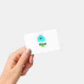 Badge Couleur d'eau bleu vert ajouter votre nom texte pe (Manuel / portable)