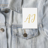Badge Couleur Or Monogramme Initiale Classique Professio (Insitu)