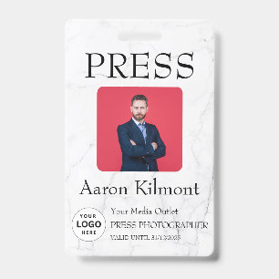 Badge Couleur personnalisée Ajouter un logo Photo Photog