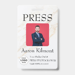 Badge Couleur personnalisée Ajouter un logo Photo Photog