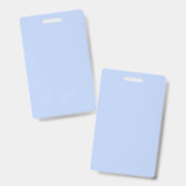 Badge Couleur uni clair perwinkle bleu clair (Front & Back)