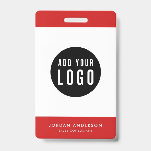 Badge Couleurs modifiables Ajouter votre logo ID employé (Face)