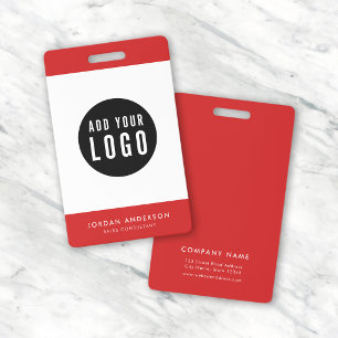 Badge Couleurs modifiables Ajoutez votre logo Carte d'id
