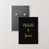 Badge Couleurs Noir & Or Professionnel Moderne tendance (Recto/Verso)