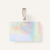 Badge couleurs pastel arc-en-ciel (Dos avec clip)