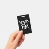 Badge Couple Art Cœurs En Feu (Manuel / portable)