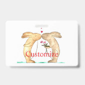 Badge Couple de lapins s'embrassant Thunder_Cove (Arrière)
