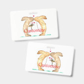 Badge Couple de lapins s'embrassant Thunder_Cove (Avant & arrière)