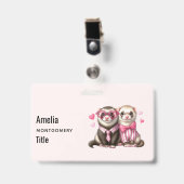 Badge Couple mignon en amour (Avant avec clip)