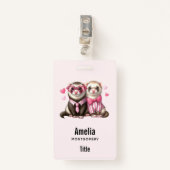 Badge Couple mignon en amour (Devant avec clip)