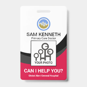 Badge Courbure noire Vagues Docteur Médicale Photo