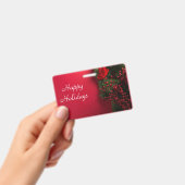 Badge couronne de noël avec baies rouges (Manuel / portable)