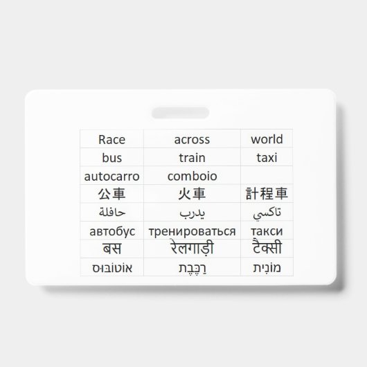 Badge course à travers le monde (Avant)