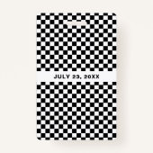 Badge Course Voiture Anniversaire Fête Pit Crew VIP Pass (Dos)