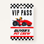 Badge Course Voiture Anniversaire Fête VIP Pit Crew Pass (Devant)