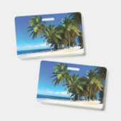Badge Coussin de jetée de plage exotique (Avant & arrière)