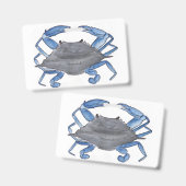 Badge Crabe Bleu  (Avant & arrière)